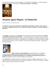 50 jours après Pâques : la Pentecôte - Paroisse Saint