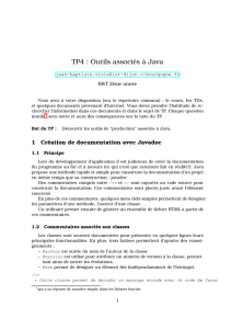 TP4 : Outils associ´es `a Java - Bienvenue sur le site de Jean