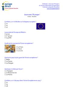 Quiz CE1 CE2 - Europe Direct