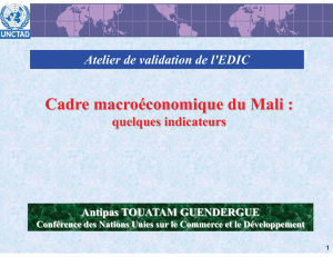 Cadre macroéconomique du Mali