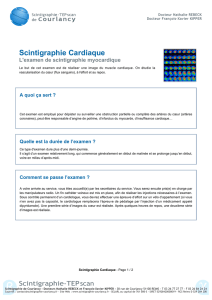 Scintigraphie Cardiaque - Scintigraphie