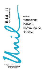 Médecine: Individu, Communauté, Société