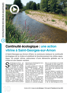 Continuité écologique : une action vitrine à Saint-Georges-sur