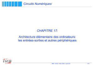 Circuits Numériques CHAPITRE 17: Architecture élémentaire des