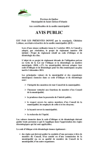 avis public - Saint-Adrien