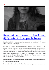 Rencontre avec Morfine, dj/productrice parisienne
