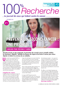 prévenir un second cancer : une priorité