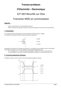 IUT GEII Neuville sur Oise Transistor MOS en commutation