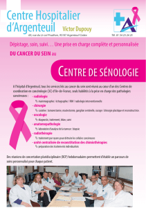 Plaquette sénologie - Centre hospitalier Victor Dupouy Argenteuil