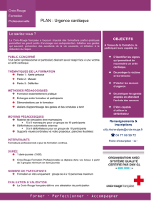 Urgence cardiaque - IRFSS Rhône-Alpes - Croix
