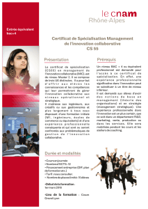Certificat de Spécialisation Management de l - cnam rhone