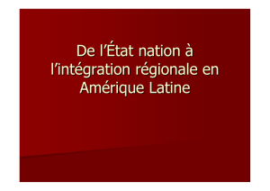 De l`État nation à l`intégration régionale en - Perrier