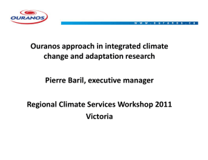 Ouranos approach in integrated climate pp g change and adaptation