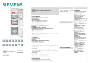 Siemens KI39FP60 REFRIGERATEUR INT COMB 177,5