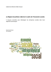 La Région bruxelloise réforme le cadre de l`économie sociale.