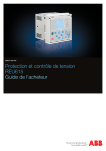 Protection et contrôle de tension REU615 Guide de l