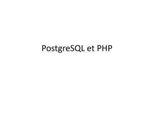PostgreSQL et PHP