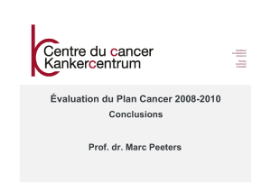 Évaluation du Plan Cancer 2008-2010 - WIV