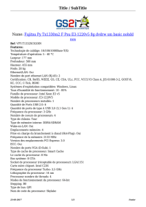 Title / SubTitle Name: Fujitsu Py Tx1330m2 F Psu E3-1220v5