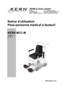 Notice d`utilisation Pèse-personne médical à fauteuil