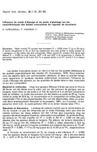 les qualités organoleptiques des viandes (Cf. Aurousseau, 1979