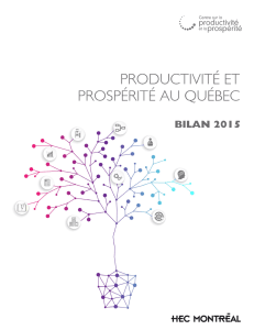 Productivité et prospérité au Québec - Bilan 2015