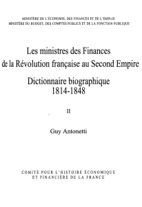 Les ministres des Finances de la Révolution française au