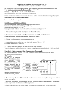 Conversion d`Energie Exercice 1