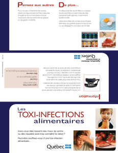 Les toxi-infections alimentaires