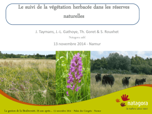 suivi végétation dans les RN - La biodiversité en Wallonie