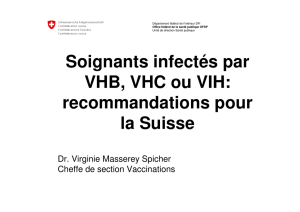 Soignants infectés par VHB, VHC ou VIH: recommandations pour la