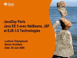 JavaDay Paris JavaDay Paris Java EE 5 avec NetBeans, JSF et EJB