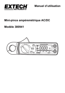 Manuel d`utilisation Mini-pince ampèremétrique AC/DC
