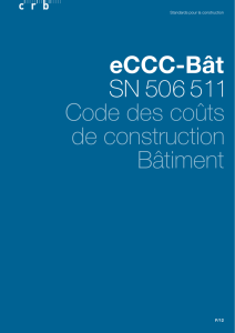 eCCC-Bât SN 506 511 Code des coûts de construction Bâtiment