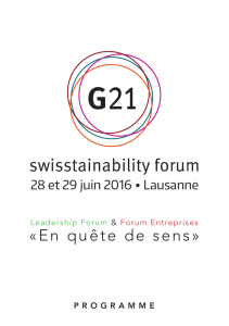 Programme G21 2016_03.indd - G21 Swisstainability Forum