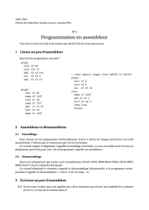 Programmation en assembleur