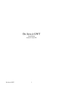 De Java à GWT