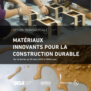 Matériaux innovants pour la construction durable