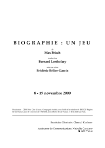 BIOGRAPHIE : UN JEU - Mémoire des Célestins