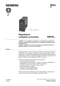 7865 Régulateurs compacts universels RWF40