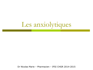 Les anxiolytiques - promotion 2014