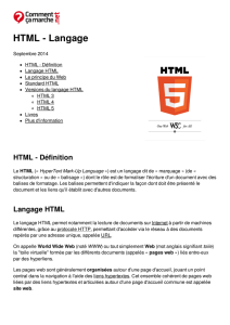 HTML - Langage