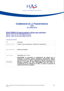 Avis de la Commission de la Transparence du 23-07-2014
