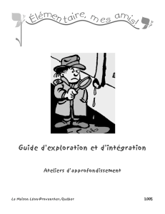 Guide d`exploration et d`intégration - Maison Léon
