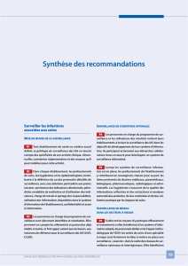 Synthèse des recommandations - Qualité et sécurité des soins