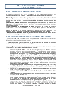 charte professionnel de sante - Réseau Rhône
