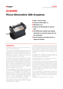 DLRO600 Micro-Ohmmètre 600 Ampères