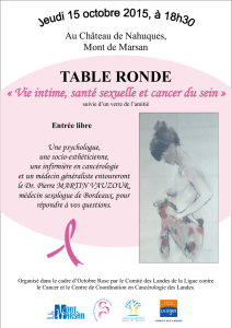 TABLE RONDE « Vie intime, santé sexuelle et cancer du sein