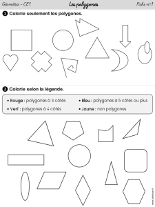 4 fiches d`exercices « Les polygones