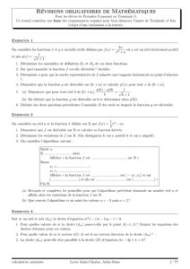 Révisions obligatoires de Mathématiques - Saint-Charles - Athis-Mons